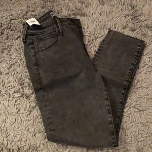 Abercrombie black “acid” wash jeans. 25 SHORT